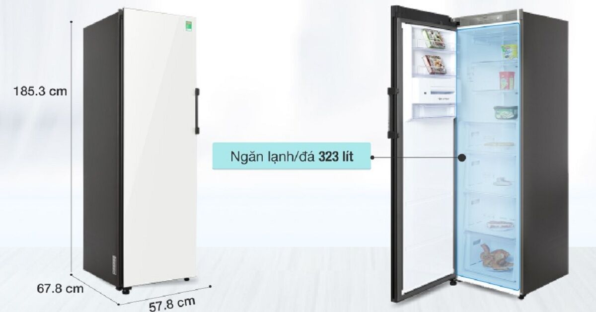 Review nhanh tủ lạnh 1 cánh Samsung RZ32T744535/SV: Thiết kế đột phá, tính năng ấn tượng