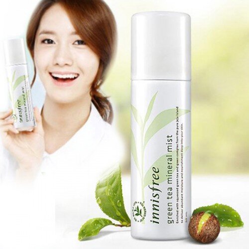 Review nước xịt khoáng cho da dầu mụn Innisfree Green Tea Mineral Mist