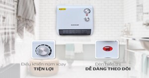 Review quạt sưởi phòng tắm Sunhouse SHD3816W giá 1 triệu đồng