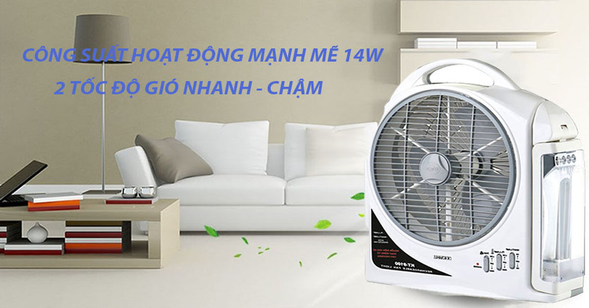 Review quạt tích điện Kentom KT-9100 có tốt không?