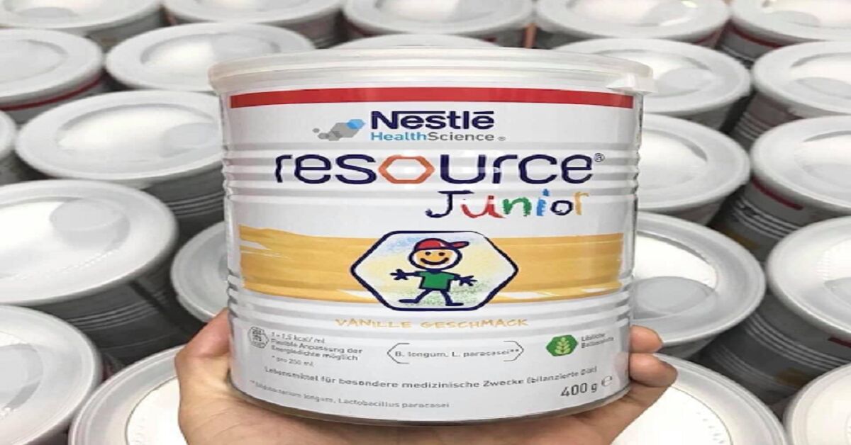 Review sữa béo Đức Resource Junior 400g chi tiết thành phần, công dụng và cách pha