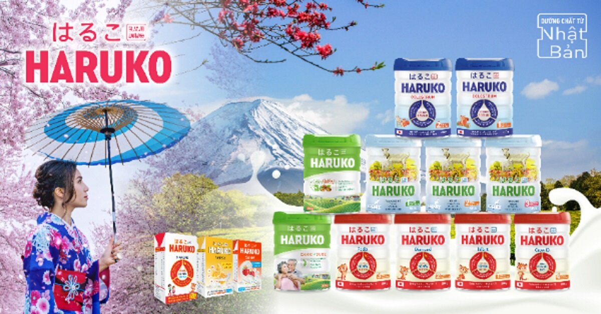 Review sữa Haruko: Nguồn gốc xuất xứ, thành phần, công dụng, các loại và giá cả
