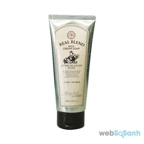 Review sữa rửa mặt dịu nhẹ The Face Shop Real Blend Calming Cream Soap