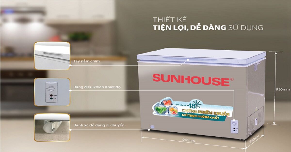 Review tất tần tật về tủ đông Sunhouse SHR-F1233W1- có nên mua hay không?
