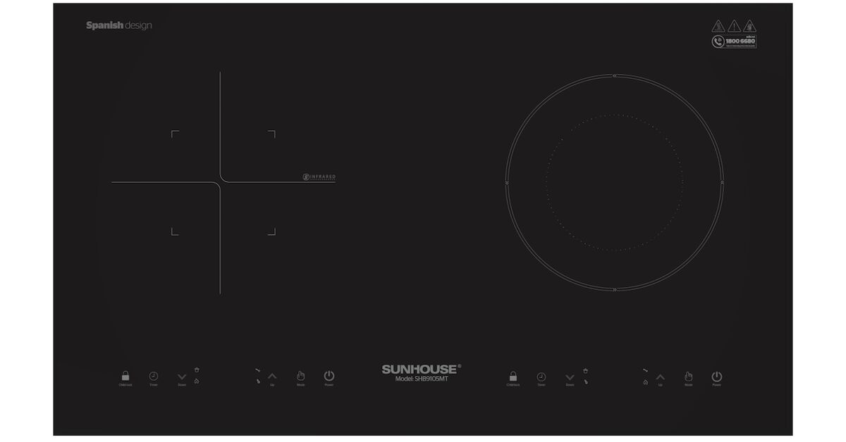 Review tính năng của bếp điện từ hồng ngoại Sunhouse SHB9105MT