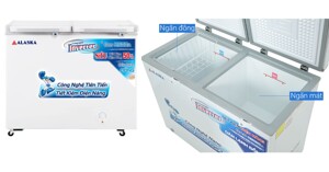 Review tủ đông Alaska inverter 2 ngăn 350 lít BCD-3568CI chi tiết