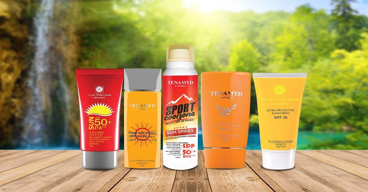Review về các loại kem chống nắng Tenamyd Canada