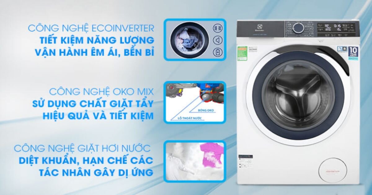 Review về máy giặt Electrolux 9 kg lồng ngang EWF9023BDWA