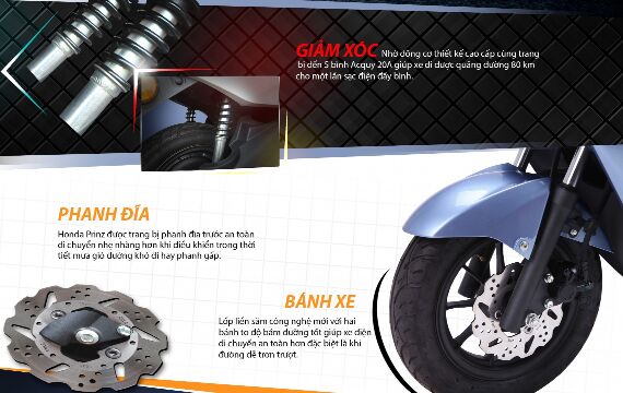 Review xe máy điện Honda Prinz có gì: Giá bán, Thông số kỹ thuật