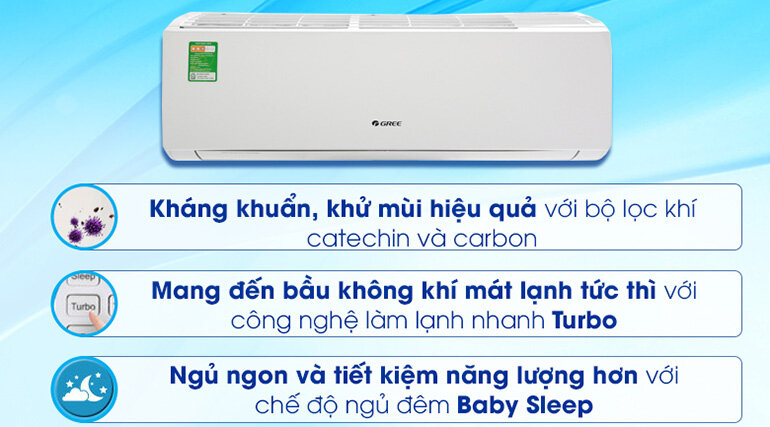 điều hòa Gree 9000 2 chiều inverter