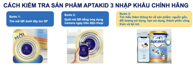 Cách nhận biết sản phẩm Aptakid 3 nhập khẩu chính hãng 