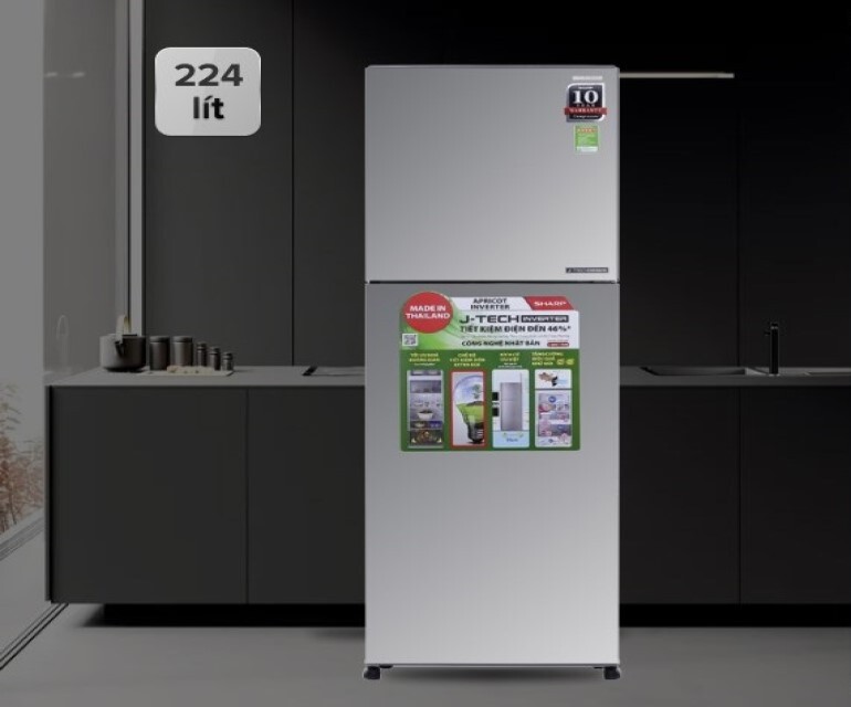 Tủ lạnh Sharp Inverter 224 lít SJ-X252AE-DS