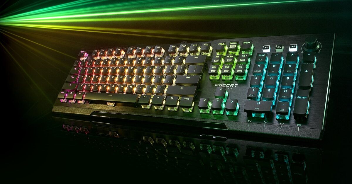 Roccat Vulcan TKL Pro: Bàn phím với keycap nổi và switch optical!