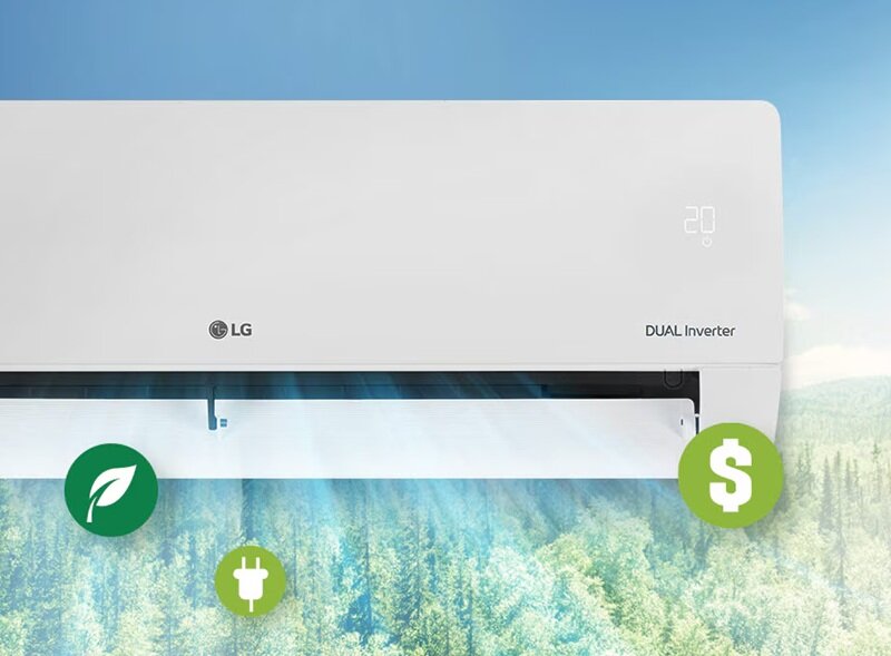 Giá đã rẻ, điều hòa LG inverter IEC09G1 lại tiết kiệm điện và lọc bụi mịn rất tốt!