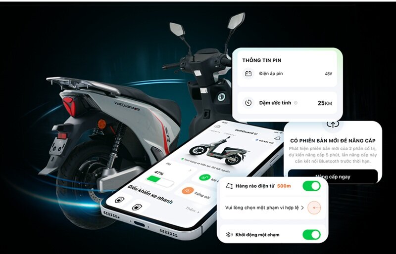 Xe máy điện Yadea Voltguard U50 mạnh mẽ vượt trội, pin 