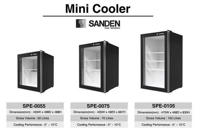 Tủ mát mini Sanden SPE