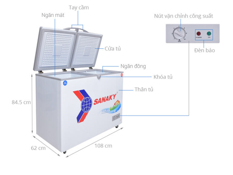 Tủ đông Sanaky 220 lít VH-2899W1 