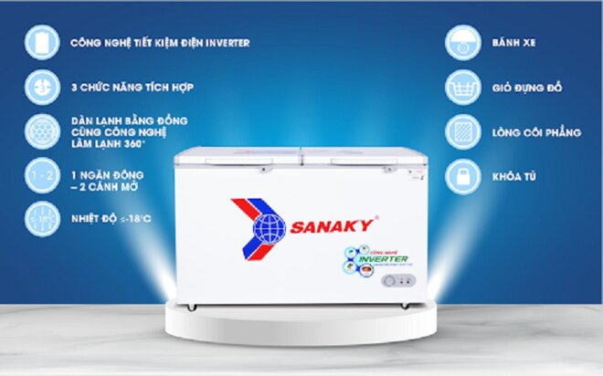 Tủ đông Sanaky Inverter Vh-5699hy3n có tốt không? 