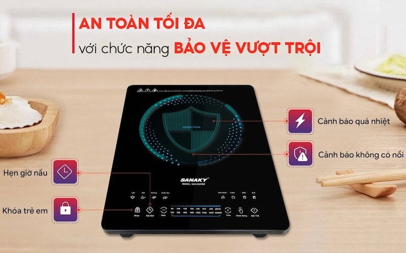 Bếp từ đơn Sanaky SNK-2301BT sự kết hợp hoàn hảo giữa thiết kế và tính năng