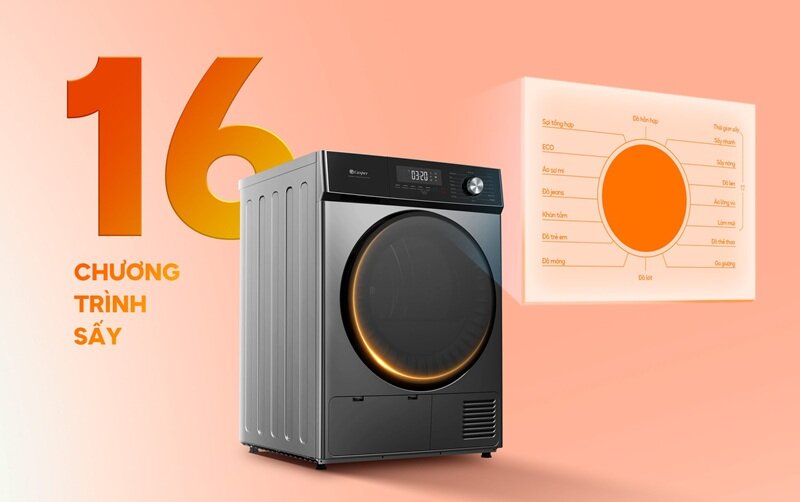 Máy sấy bơm nhiệt Casper TD-P9HG1 hội tụ công nghệ hiện đại, giá rẻ bất ngờ