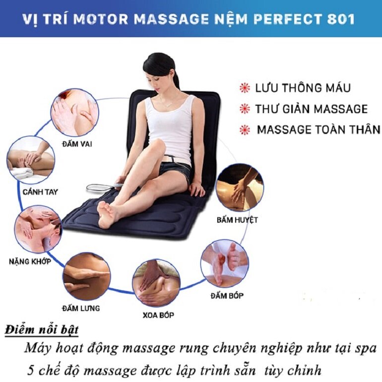 đệm massage rung hiệu Perfect US-801 giá rẻ