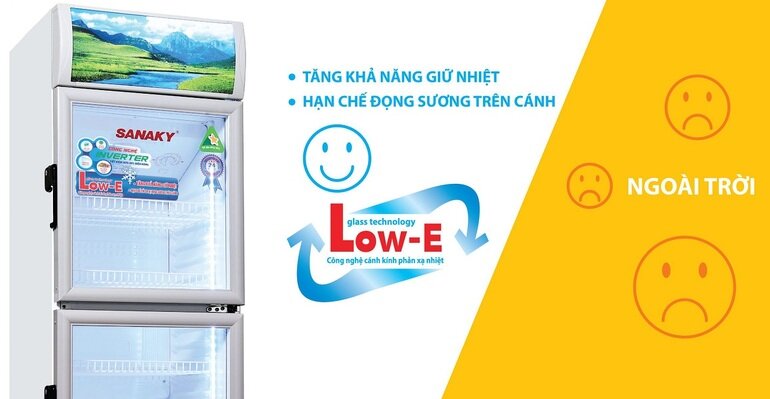 Hình ảnh tủ mát Sanaky 2 cánh Inverter VH-218W3L