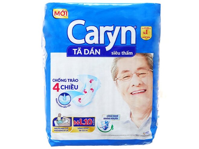 Review tã bỉm dành cho người lớn Caryn có tốt không, có mấy size, giá bao nhiêu mua ở đâu?