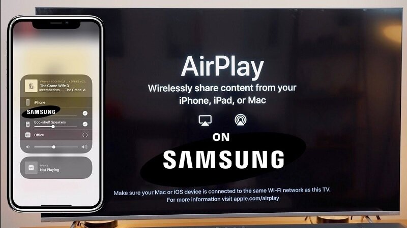 phản chiếu màn hình iPhone lên tivi Samsung