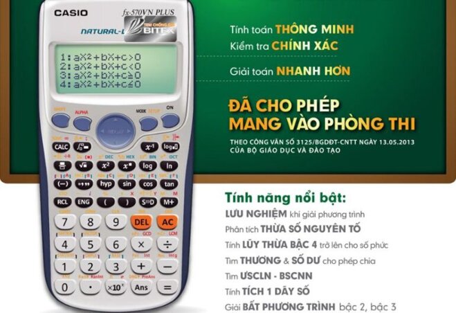 Dùng máy tính Casio online giả lập y hệt như máy thật