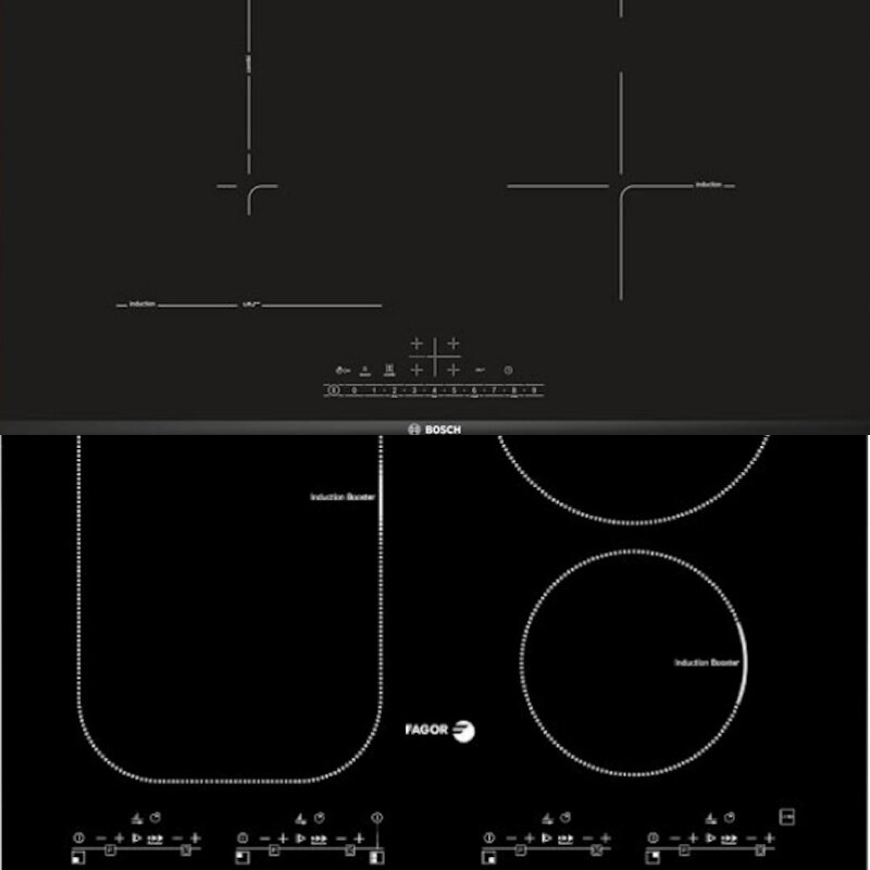 Bếp từ Bosch PVS775FC5E và Fagor IF-ZONE40S: Tìm hiểu điểm giống và khác nhau