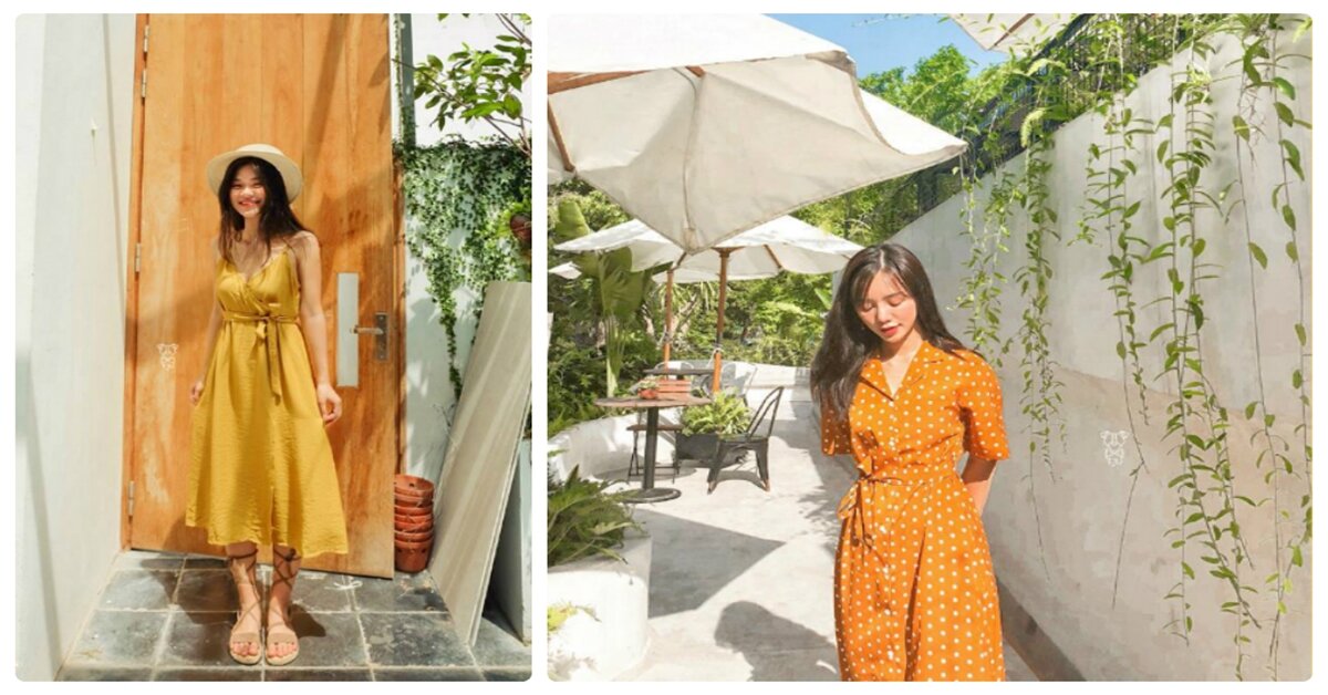 Sắc vàng rực rỡ phủ khắp váy áo thời trang ngày hè