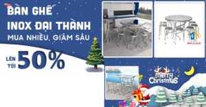 Sale thả ga - Bàn ghế inox Đại Thành GIẢM NỬA GIÁ - CHỐT ĐƠN NGAY