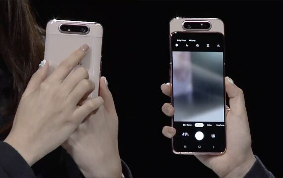 Samsung Galaxy A80 ấn tượng với camera xoay trượt độc đáo, lấy nét tốt góc siêu rộng
