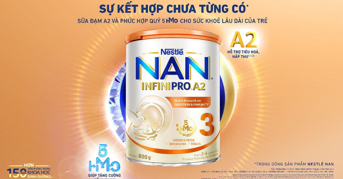 Sản phẩm dinh dưỡng công thức NAN INFINIPRO A2 3 chính thức mở rộng phân phối toàn quốc