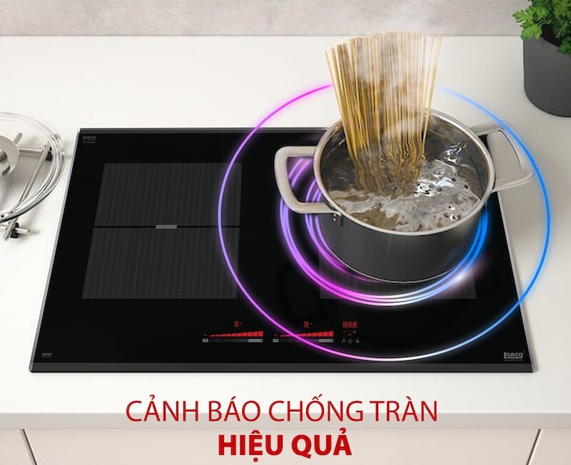 Bếp từ âm 2 vùng nấu Lorca LCI-809 Plus an toàn tuyệt đối cho cả gia đình