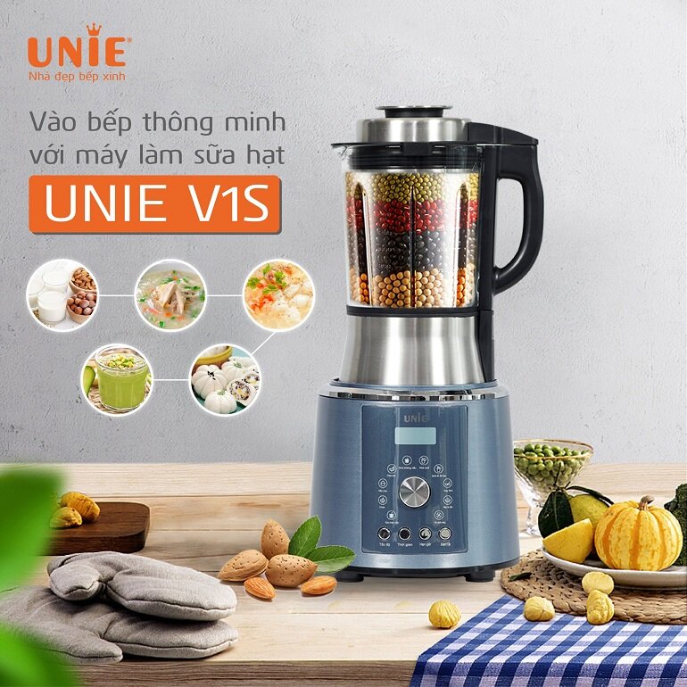 Máy làm sữa hạt Unie V1S đến từ một thương hiệu của Việt Nam