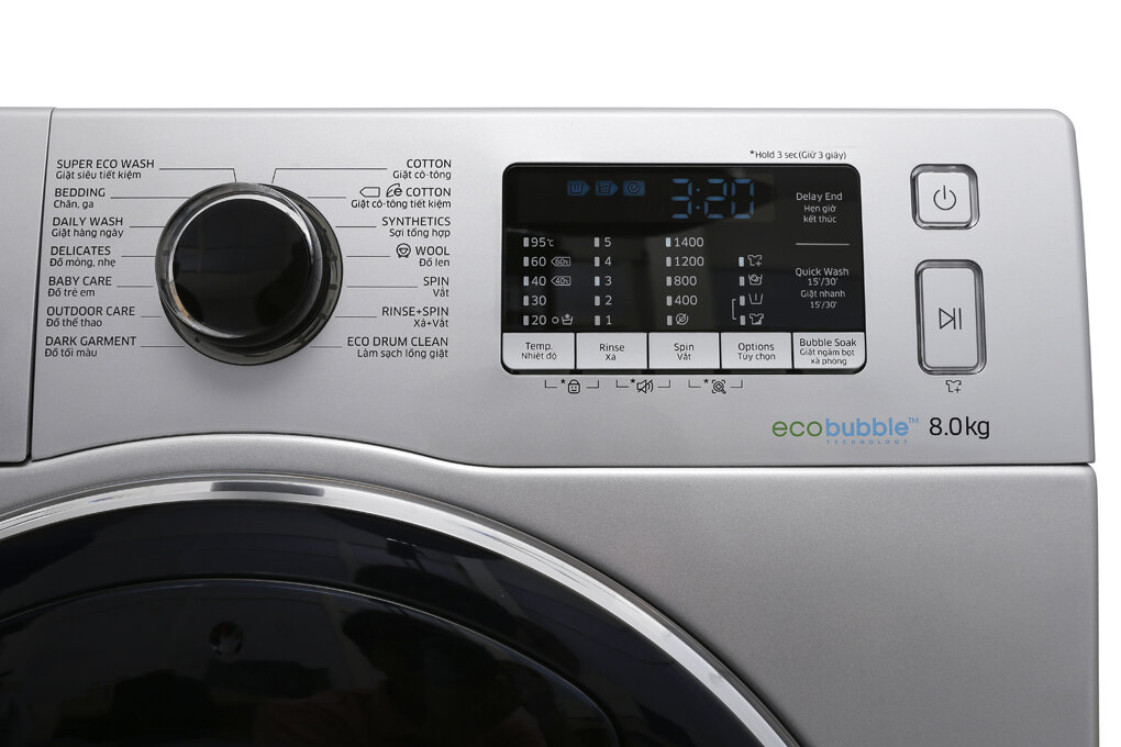 Bảng điều khiển máy giặt Samsung AddWash