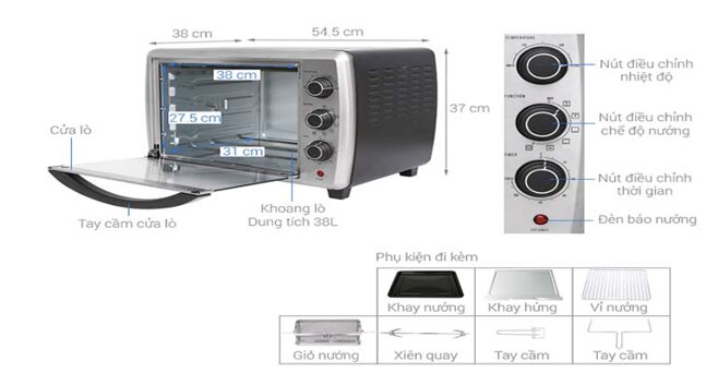 lò nướng Electrolux EOT38MXC