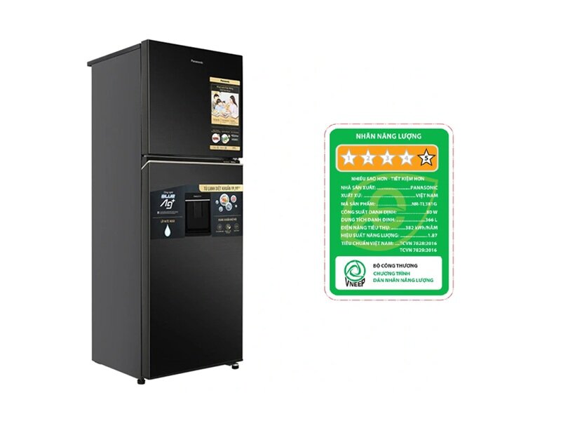 Panasonic NR-TL381GVKV giá chỉ 8 triệu đồng, tủ lạnh 2 cánh 366 lít với nhiều công nghệ hiện đại