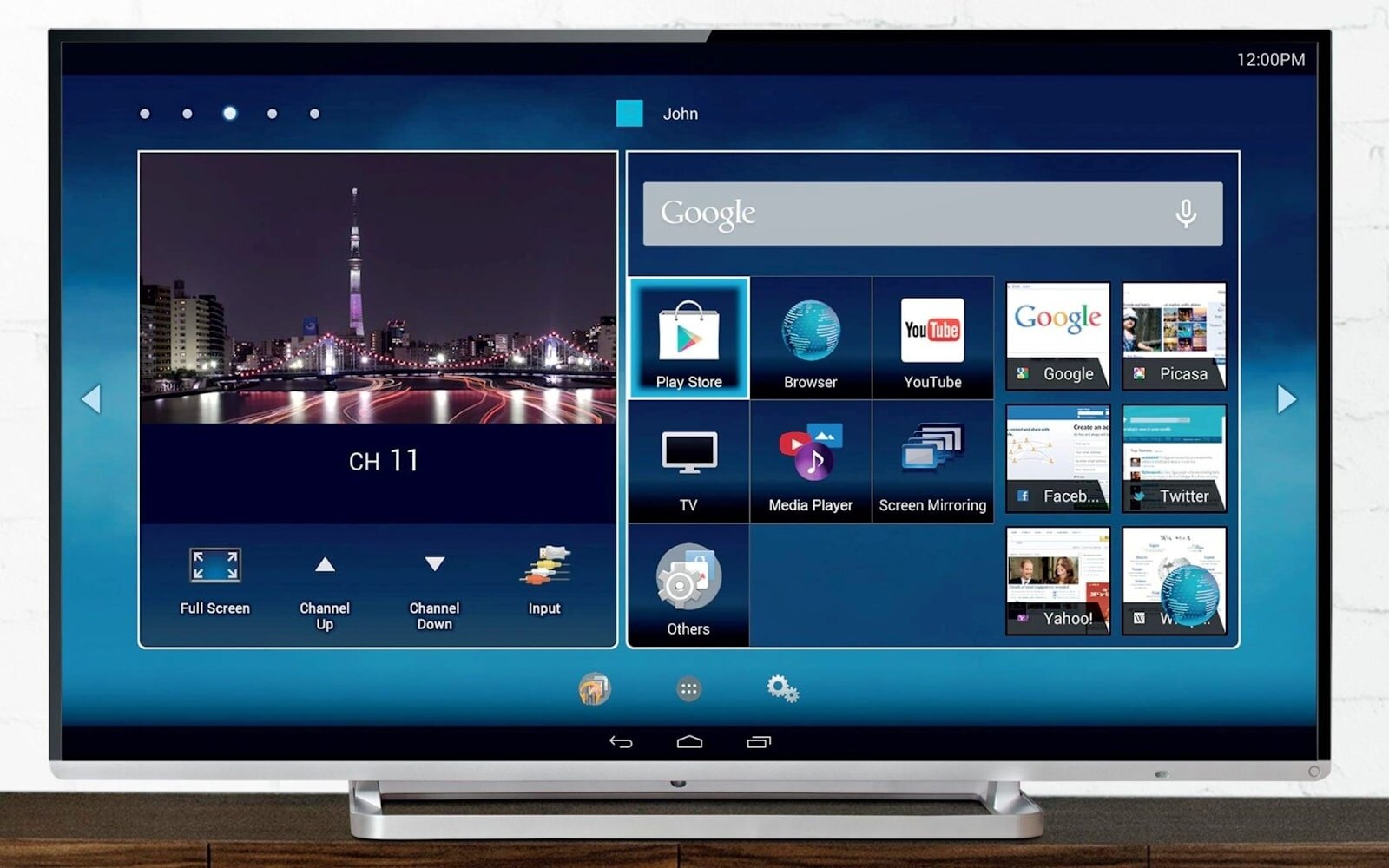 Smart TV Toshiba sử dụng kết nối thông minh với các thiết bị di động 