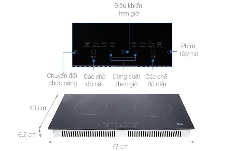 Bếp từ 2 vùng nấu Teka IB 702