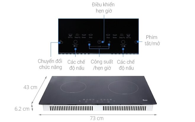 Bếp từ 2 vùng nấu Teka IB 702