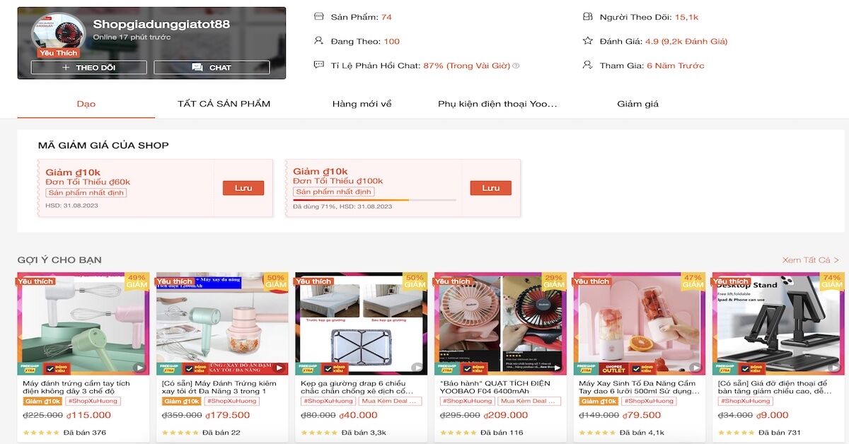 Shop gia dụng giá tốt 88 - Đơn vị kinh doanh đồ gia dụng chất lượng giá rẻ