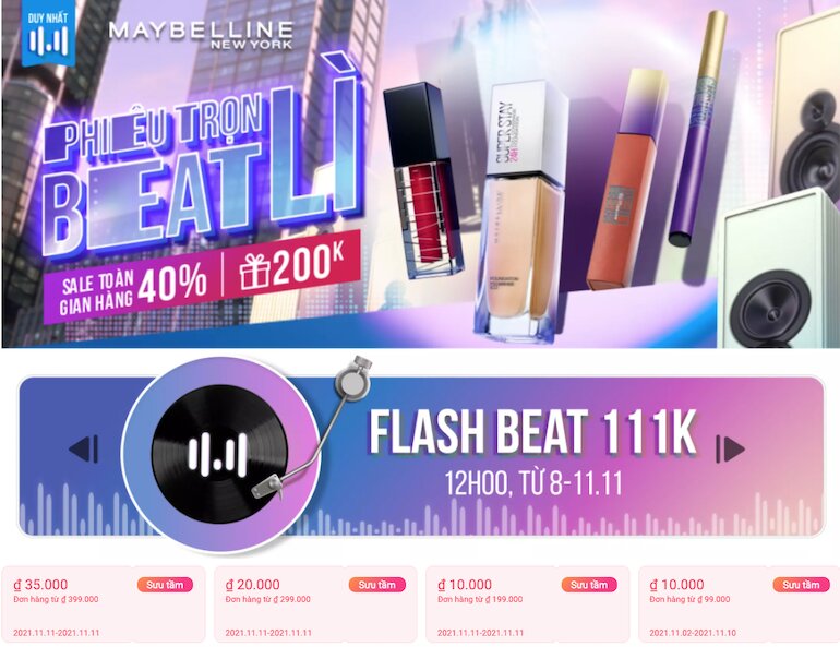 Maybelline tặng bộ quà tặng lên đến 200k