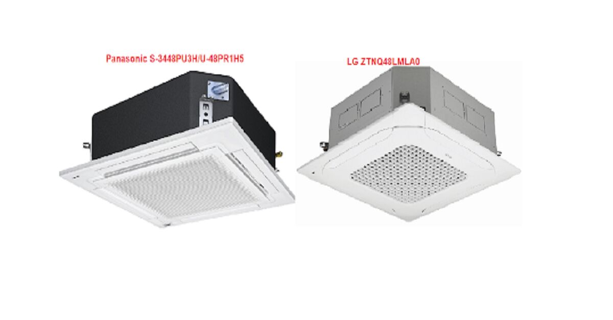 So sánh 2 model điều hòa âm trần 5HP: Panasonic S-3448PU3H/U-48PR1H5 và LG ZTNQ48LMLA0