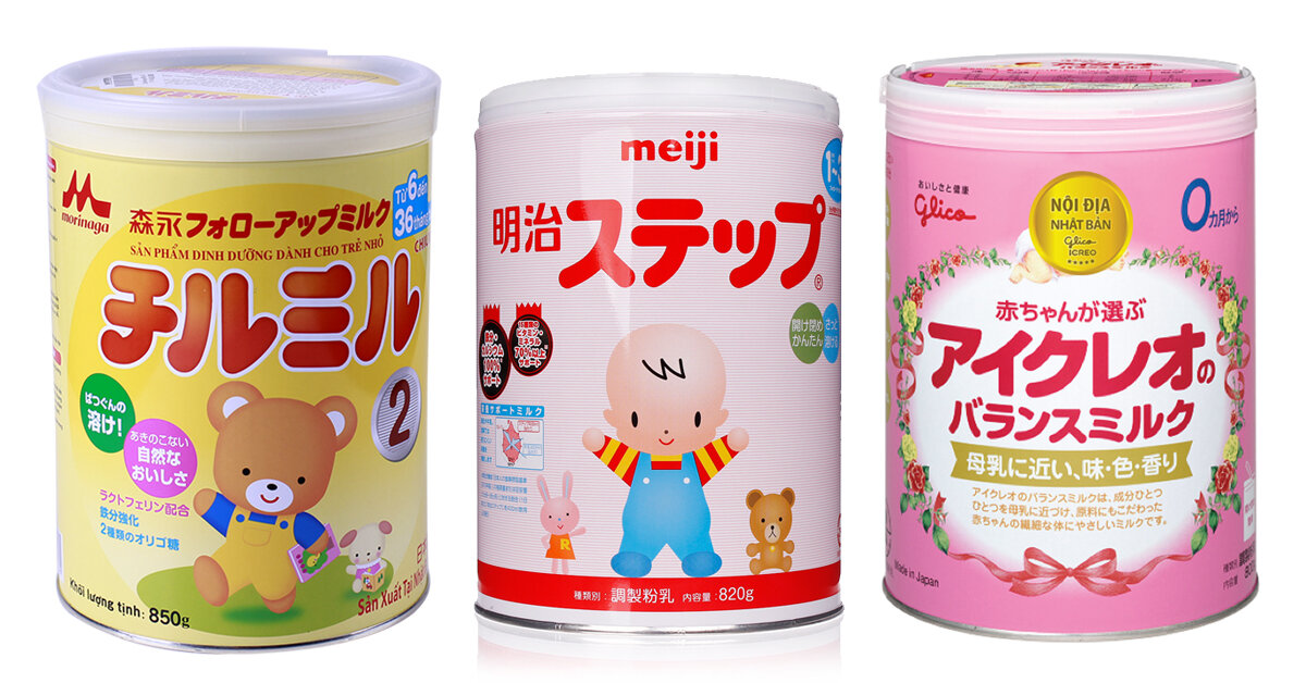 So sánh 3 loại sữa Nhật Meiji, Morigana, Glico loại nào tốt ?