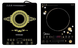 So sánh bếp điện từ Midea MI-SV21DS và bếp điện từ Sunhouse SHD6870