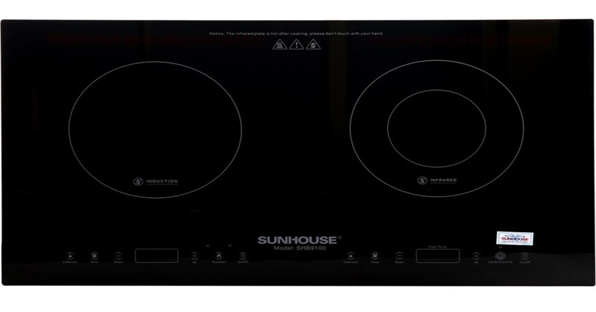 So sánh bếp đôi điện từ Sunhouse SHB-DI02 và Sunhouse SHB9105