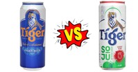 So sánh bia Tiger xanh và bia Tiger Soju - Sự khác biệt ở đâu?