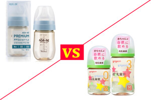 So sánh bình sữa Aga-ae và Pigeon đến từ hai thương hiệu nổi tiếng